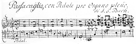 Abbildung zum Passacagliathema von Bach