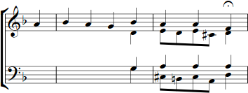 Abbildung Choralmelodie Zeile 3