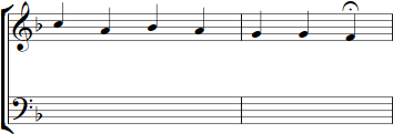 Abbildung Choralmelodie Zeile 1
