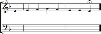 Abbildung Choralmelodie Zeile 4