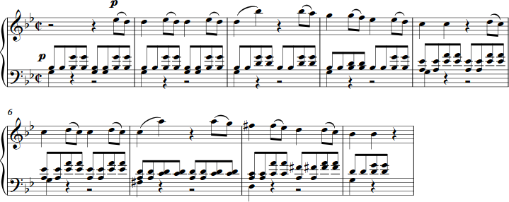 Abbildung Mozart, Sinfonie in g-Moll KV 550