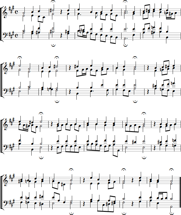 Notenbeispiel Bach