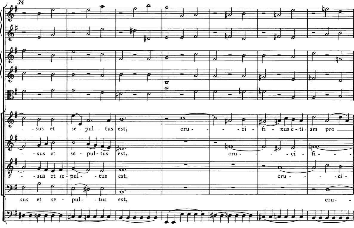 Messe h-Moll BWV 232 Notenbeispiel